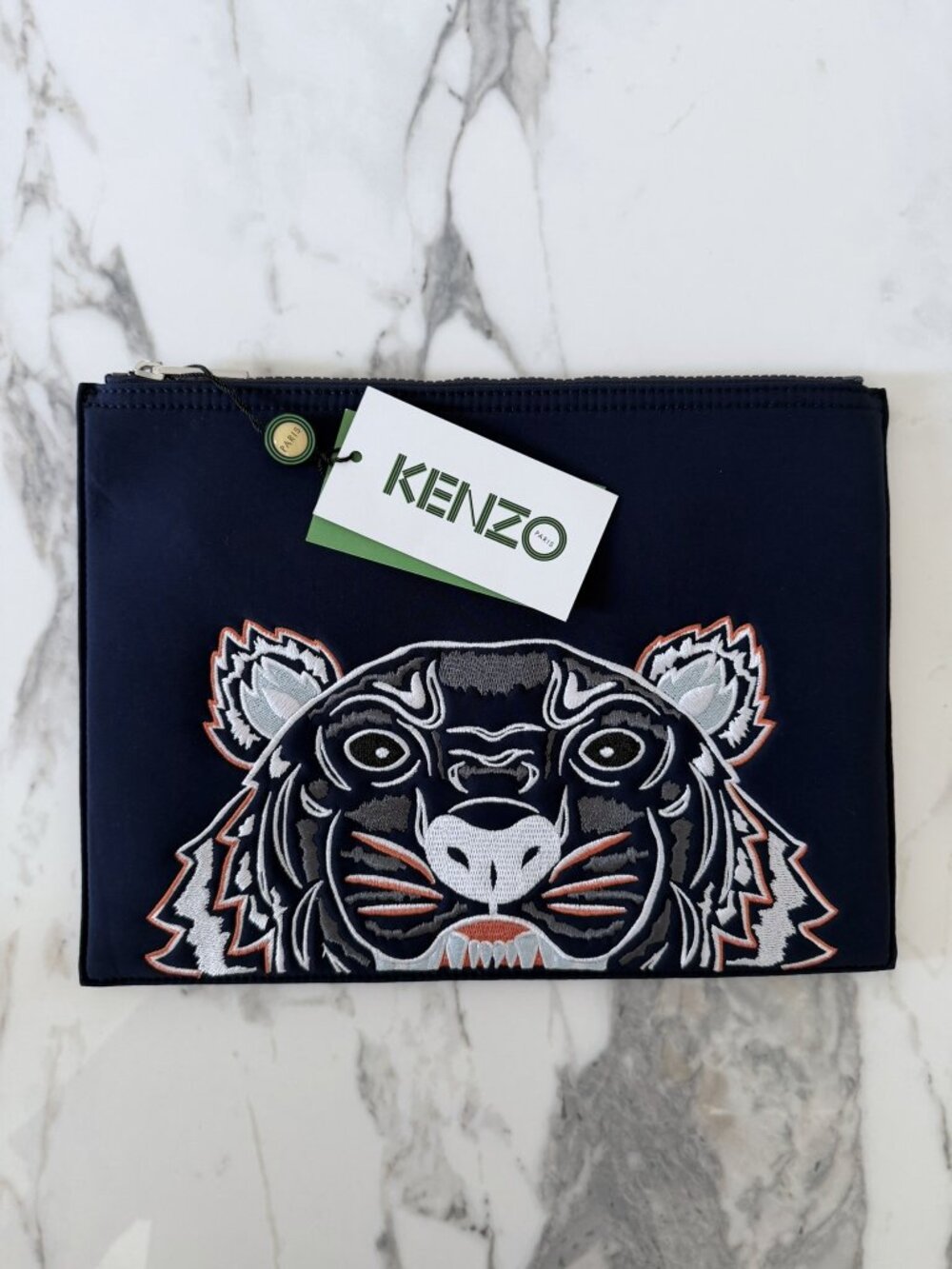 NWT - Kenzo Tiger Pouch - Navy
